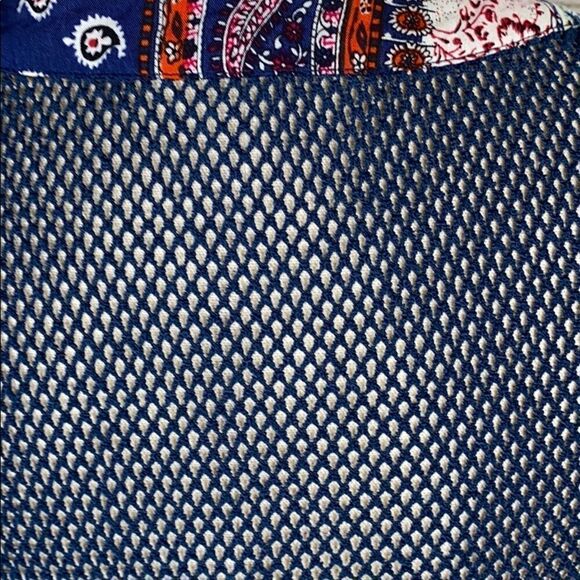 ROPER Mesh Back Tunic Mini Dress Blue Paisley Prin size M - Picture 8 of 11